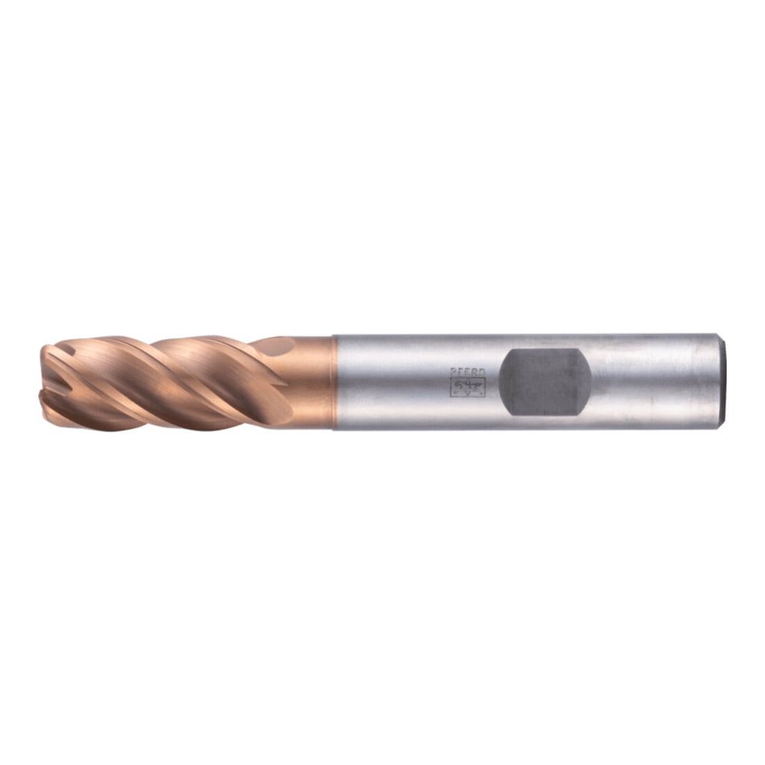 PFERD TOOLS Fraise VHM Ø 12 mm, 4 dents, 2xDC, rayon 0,5 mm, revêtement AlTiN / TiSiXN, queue HB, Performance inoxydable