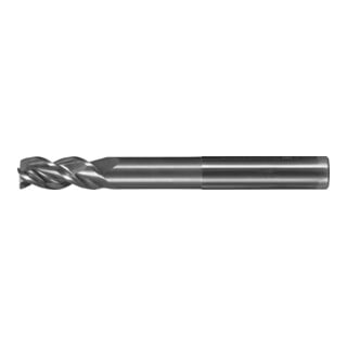 PFERD TOOLS Fraise VHM Ø10 mm, 3 dents, 2xDC, queue HA, chanfrein 0,2 mm, non revêtue, long col, Performance Aluminium