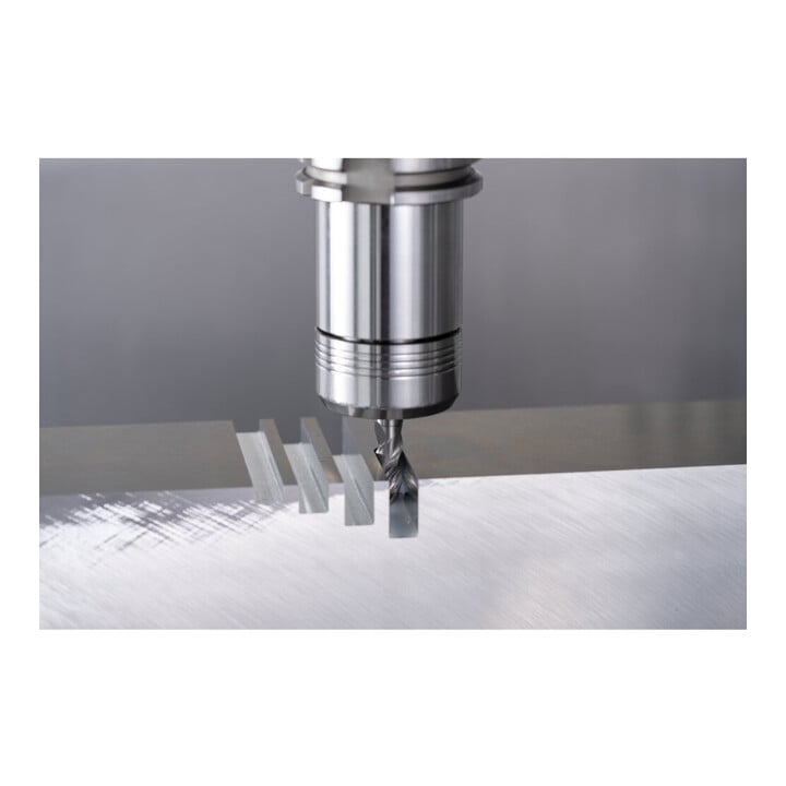 PFERD TOOLS Fraise VHM Ø10 mm, 3 dents, 2xDC, rayon 1 mm, non revêtue, tige HA, performance aluminium