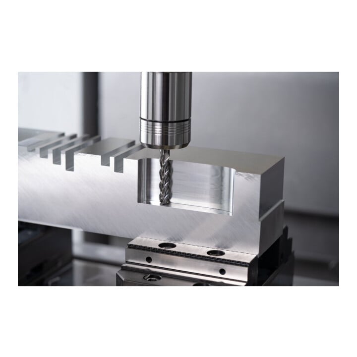 PFERD TOOLS Fraise VHM Ø10 mm, 3 dents, >4xDC, chanfrein 0,2 mm, non revêtue, tige HA, Performance Aluminium