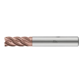 PFERD TOOLS Fraise VHM Ø10 mm, 5 dents, avec diviseur de copeaux, 2xDC, rayon 0,5 mm, revêtement AlTiN / TiSiXN, queue HB, Performance inoxydable