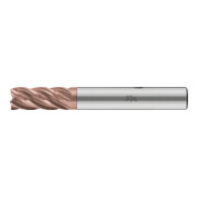 PFERD TOOLS Fraise VHM Ø10 mm, 5 dents, avec diviseur de copeaux, 2xDC, rayon 0,5 mm, revêtement AlTiN / TiSiXN, queue HB, Performance inoxydable-1