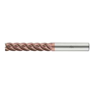 PFERD TOOLS Fraise VHM Ø10mm, 5 dents, avec diviseur de copeaux, 5xDC, rayon 0,5mm, revêtement AlTiN/TiSiXN, queue HB, Performance inoxydable