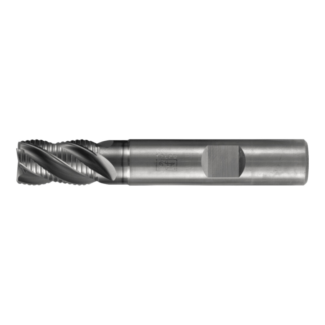 PFERD TOOLS Fraise VHM Ø12 mm, 4 dents, avec denture d’ébauche, 1,5xDC, chanfrein 0,4 mm, revêtement AlCrN, tige HB, universelle