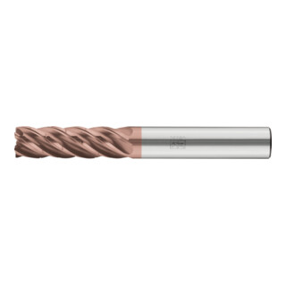 PFERD TOOLS Fraise VHM Ø12 mm, 5 dents, avec diviseur de copeaux, 3xDC, rayon 0,5 mm, revêtement AlTiN / TiSiXN, tige HB, Performance inox