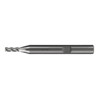 PFERD TOOLS Fraise VHM Ø4 mm, 3 dents, 2xDC, chanfrein 0,05 mm 45°, non revêtue, tige HB, Performance Aluminium