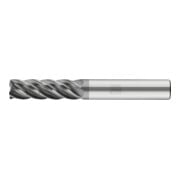PFERD TOOLS Fraise VHM Ø6 mm, 5 dents, avec diviseur de copeaux, 3xDC, rayon 0,5 mm, revêtement AlCrN, tige HB, universelle-1