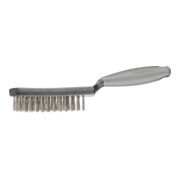 PFERD TOOLS Handbürste mit Kunststoffkörper und ergonomischem Griff HBUP 4reihig Edelstahl-Draht-Ø0,40-1