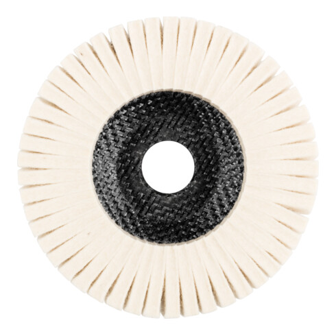 PFERD TOOLS harte Filzfächerscheibe FFS Ø 125 mm Bohrung 22,23 mm für Polierarbeiten mit Winkelschleifer