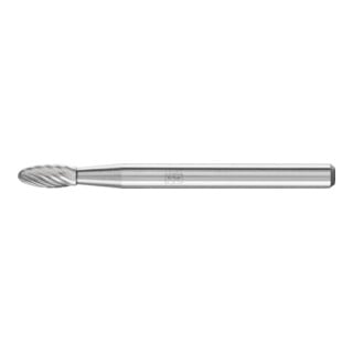 PFERD TOOLS Hartmetall Frässtift Flamme B Ø 03x07 mm Schaft-Ø 3 mm Z5 universal fein