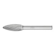 PFERD TOOLS Hartmetall Frässtift Flamme B Ø 10x25 mm Schaft-Ø 6 mm Z3P universal mittel kreuzverzahnt