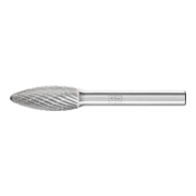 PFERD TOOLS Hartmetall Frässtift Flamme B Ø 10x25 mm Schaft-Ø 6 mm Z3P universal mittel kreuzverzahnt