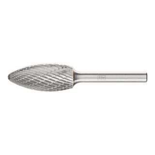 PFERD TOOLS Hartmetall Frässtift Flamme B Ø 16x35 mm Schaft-Ø 6 mm Z3P universal mittel kreuzverzahnt