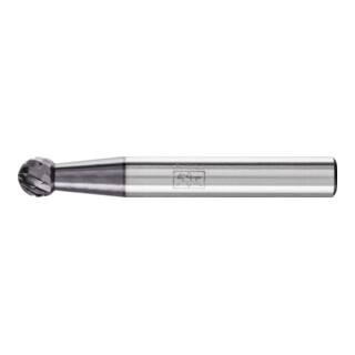 PFERD TOOLS Hartmetall Frässtift Kugel KUD Ø 06x05mm Schaft-Ø 6mm Z3P universal mittel kreuzverzahnt HICOAT