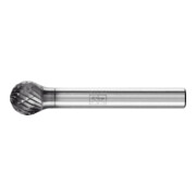 PFERD TOOLS Hartmetall Frässtift Kugel KUD Ø 10x09mm Schaft-Ø 6mm Z3P universal mittel kreuzverzahnt HICOAT