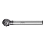 PFERD TOOLS Hartmetall Frässtift Kugel KUD Ø 10x09mm Schaft-Ø 6mm Z3P universal mittel kreuzverzahnt HICOAT