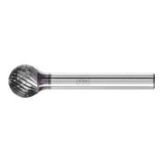 PFERD TOOLS Hartmetall Frässtift Kugel KUD Ø 12x10mm Schaft-Ø 6mm Z3P universal mittel kreuzverzahnt HICOAT