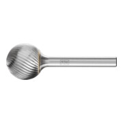 PFERD TOOLS Hartmetall Frässtift Kugel KUD Ø 20x18 mm Schaft-Ø 6 mm Z3 universal mittel