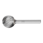 PFERD TOOLS Hartmetall Frässtift Kugel KUD Ø 20x18 mm Schaft-Ø 6 mm Z3P universal mittel kreuzverzahnt