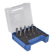 PFERD TOOLS Hartmetall Frässtift Set 1500 Zahnung 3 PLUS/Z5 22-tlg. Ø 16/12/10/8/6/3/2mm Schaft-Ø 6mm universal mittel fein