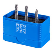 PFERD TOOLS Hartmetall Frässtift Set 1505 Zahnung 3 PLUS 3-tlg. Ø 6mm Schaft-Ø 6mm universal mittel kreuzverzahnt-4