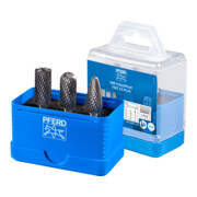 PFERD TOOLS Hartmetall Frässtift Set 1507 Zahnung 3 PLUS 3-tlg. Ø 12mm Schaft-Ø 6 mm universal mittel kreuzverzahnt
