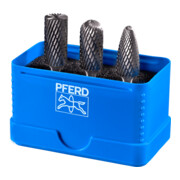PFERD TOOLS Hartmetall Frässtift Set 1507 Zahnung 3 PLUS 3-tlg. Ø 12mm Schaft-Ø 6 mm universal mittel kreuzverzahnt-2