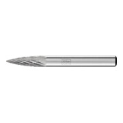 PFERD TOOLS Hartmetall Frässtift Spitzbogen SPG Ø 06x18 mm Schaft-Ø 6 mm Z3P universal mittel kreuzverzahnt