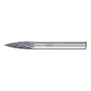 PFERD TOOLS Hartmetall Frässtift Spitzbogen SPG Ø 06x18mm Schaft-Ø 6mm Z3P universal mittel kreuzverzahnt HICOAT