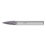 PFERD TOOLS Hartmetall Frässtift Spitzbogen SPG Ø 06x18mm Schaft-Ø 6mm Z3P universal mittel kreuzverzahnt HICOAT