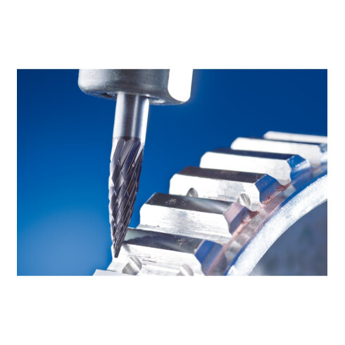 PFERD TOOLS Hartmetall Frässtift Spitzbogen SPG Ø 06x18mm Schaft-Ø 6mm Z3P universal mittel kreuzverzahnt HICOAT