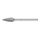PFERD TOOLS Hartmetall Frässtift Spitzbogen SPG Ø 06x13 mm Schaft-Ø 3 mm Z3P universal mittel kreuzverzahnt