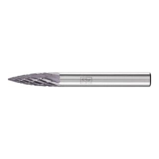 PFERD TOOLS Hartmetall Frässtift Spitzbogen SPG Ø 06x18mm Schaft-Ø 6mm Z3P universal mittel kreuzverzahnt HICOAT