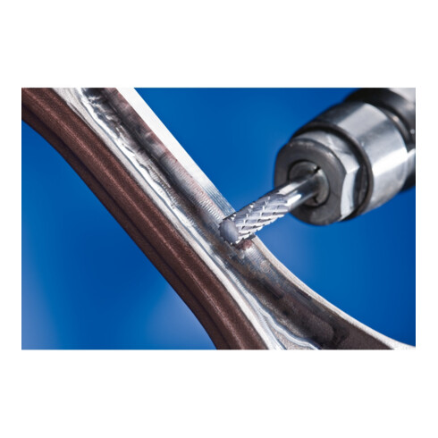 PFERD TOOLS Hartmetall Frässtift Zylinder ZYA Ø 06x16mm Schaft-Ø 6mm Z3P universal mittel kreuzverzahnt HICOAT