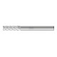 PFERD TOOLS Hartmetall Frässtift Zylinder ZYAS stirnverzahnt 06x16mm Schaft-Ø 6mm TITANIUM für Titan