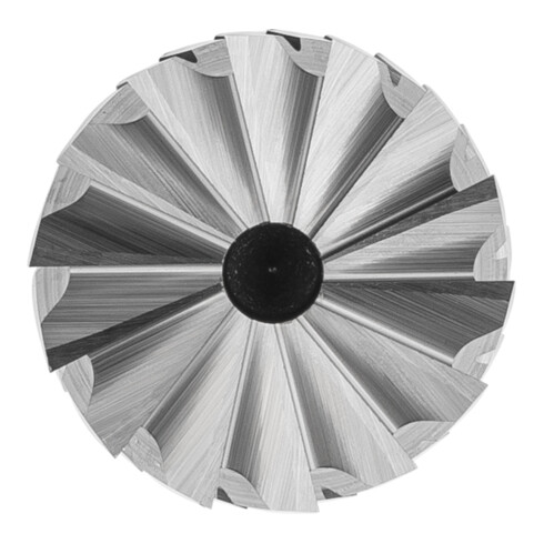 PFERD TOOLS Hartmetall Frässtift Zylinder ZYAS stirnverzahnt 12x25mm Schaft-Ø 6mm TITANIUM für Titan