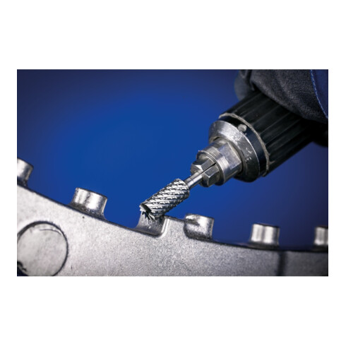 PFERD TOOLS Hartmetall Frässtift Zylinder ZYAS stirnverzahnt 12x25mm Schaft-Ø 6mm TITANIUM für Titan