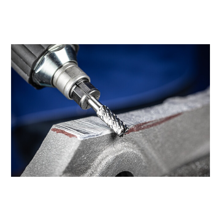PFERD TOOLS Hartmetall Hochleistungsfrässtift ALLROUND Zylinder  ZYAS stirn Ø 10x20mm Schaft-Ø 6mm universal grob