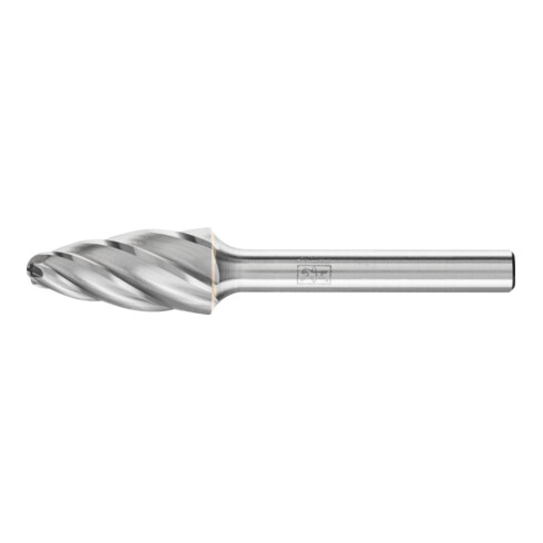 PFERD TOOLS Hartmetall Hochleistungsfrässtift ALU Rundbogen RBF Ø 12x25 mm Schaft-Ø 6 mm Alu/NE Metalle