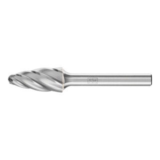 PFERD TOOLS Hartmetall Hochleistungsfrässtift ALU Rundbogen RBF Ø 12x25 mm Schaft-Ø 6 mm Alu/NE Metalle