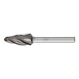 PFERD TOOLS Hartmetall Hochleistungsfrässtift  ALU Rundbogen RBF Ø 12x25mm Schaft-Ø 6mm für Alu/NE Metalle HICOAT