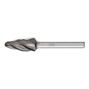 PFERD TOOLS Hartmetall Hochleistungsfrässtift  ALU Rundbogen RBF Ø 12x25mm Schaft-Ø 6mm für Alu/NE Metalle HICOAT