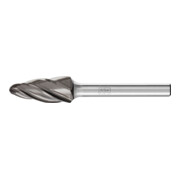 PFERD TOOLS Hartmetall Hochleistungsfrässtift ALU Rundbogen RBF Ø 12x25mm Schaft-Ø 6mm für Alu/NE Metalle HICOAT