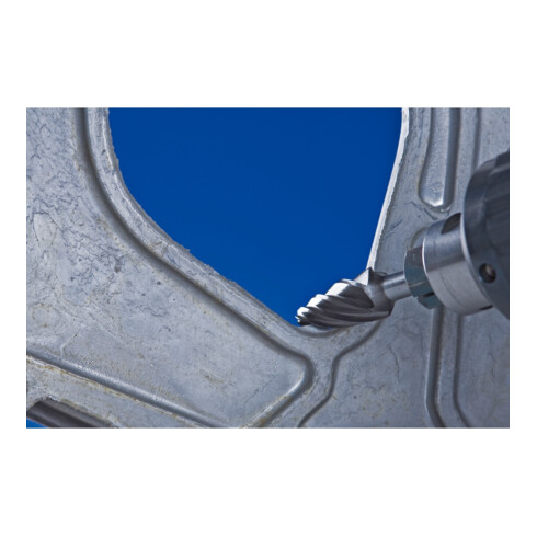 PFERD TOOLS Hartmetall Hochleistungsfrässtift  ALU Rundbogen RBF Ø 12x25mm Schaft-Ø 6mm für Alu/NE Metalle HICOAT