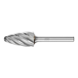 PFERD TOOLS Hartmetall Hochleistungsfrässtift ALU Rundbogen RBF Ø 16x30mm Schaft-Ø 6mm für Alu/NE Metalle