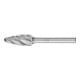 PFERD TOOLS Hartmetall Hochleistungsfrässtift ALU Rundbogen RBF Ø 12x25 mm Schaft-Ø 6 mm Alu/NE Metalle