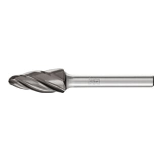 PFERD TOOLS Hartmetall Hochleistungsfrässtift  ALU Rundbogen RBF Ø 12x25mm Schaft-Ø 6mm für Alu/NE Metalle HICOAT