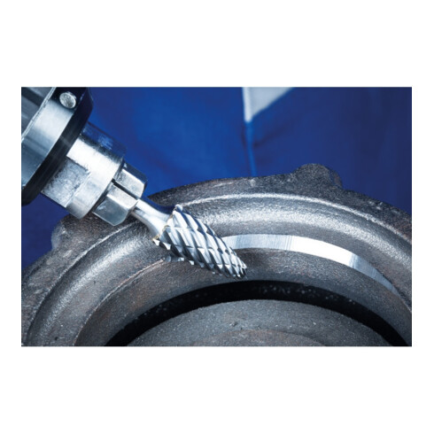PFERD TOOLS Hartmetall Hochleistungsfrässtift CAST Rundbogen RBF Ø 06x18 mm Schaft-Ø 6 mm für Gußeisen
