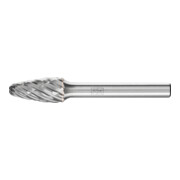 PFERD TOOLS Hartmetall Hochleistungsfrässtift CAST Rundbogen RBF Ø 10x20mm Schaft-Ø 6 mm für Gußeisen