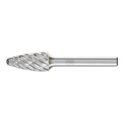 PFERD TOOLS Hartmetall Hochleistungsfrässtift CAST Rundbogen RBF Ø 12x25 mm Schaft-Ø 6 mm für Gußeisen